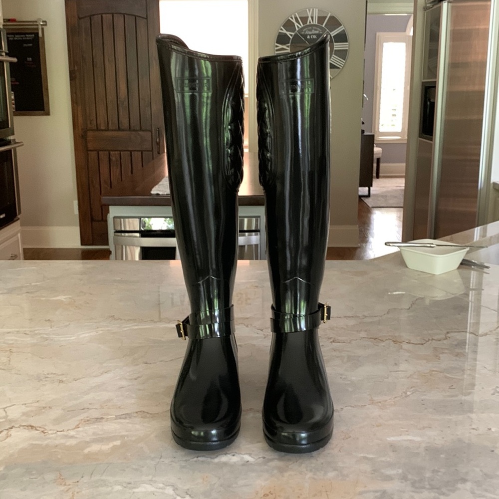 Over the knee Hunter rain boots